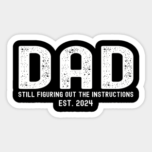 Dad Est 2024 Soon To Be Dad Pregnancy Announcement 1St Tim Sticker